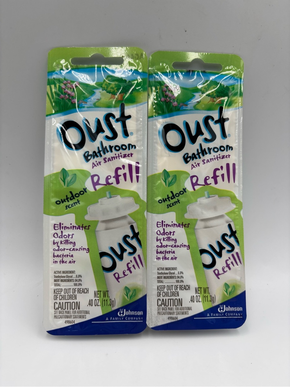 Oust Bathroom Air Sanitizer Refill - Outdoor Scent (Green)